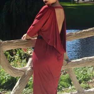 Swoop Backless Midi Dress